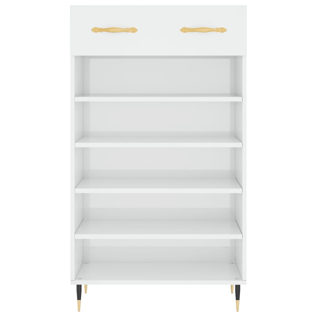 Armoire à chaussure Blanc brillant 60x35x105 cm Bois ingénierie Armoires & meubles de rangement vidaXL