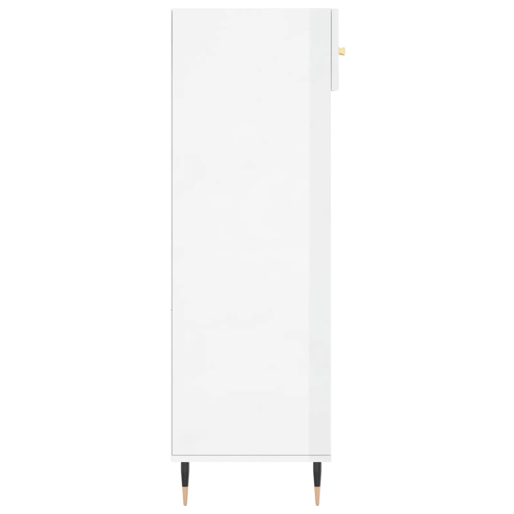 Armoire à chaussure Blanc brillant 60x35x105 cm Bois ingénierie Armoires & meubles de rangement vidaXL
