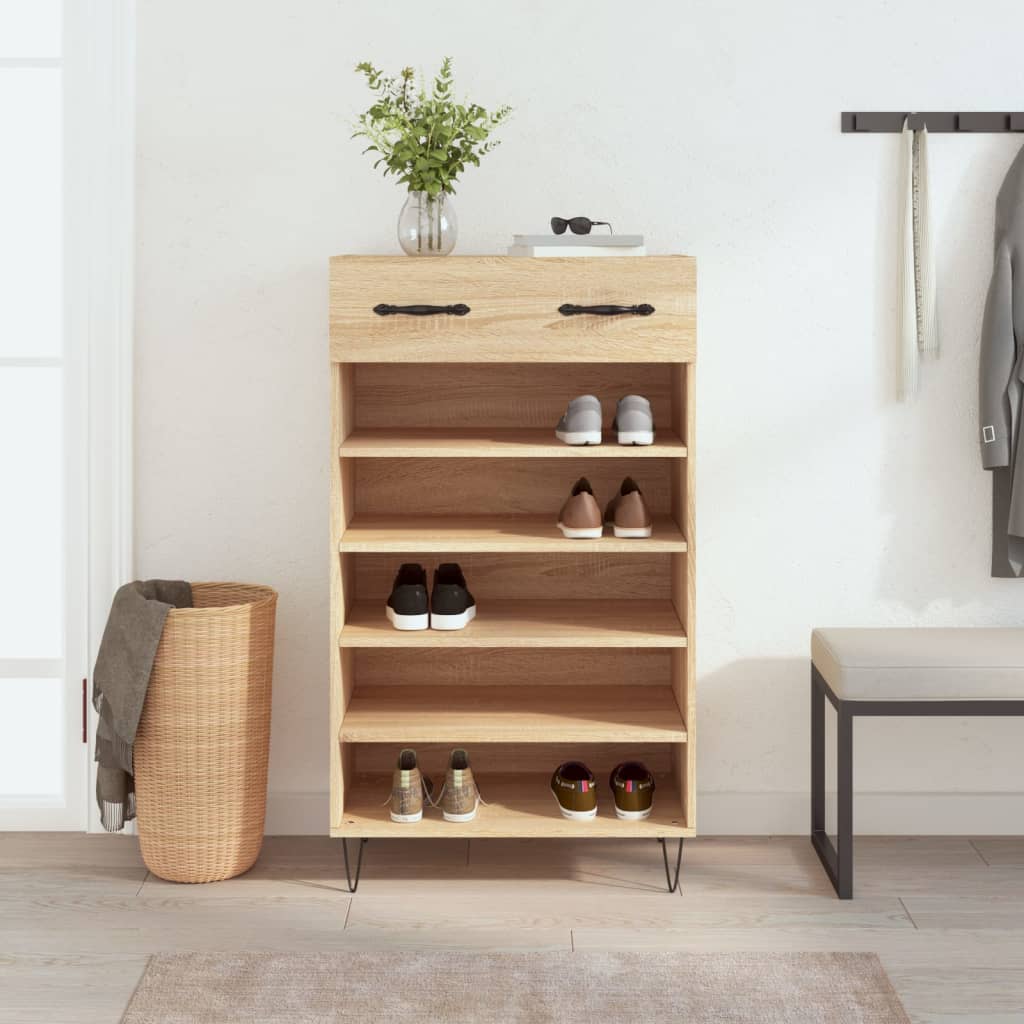 Armoire à chaussures chêne sonoma 60x35x105cm bois d'ingénierie - XIOS