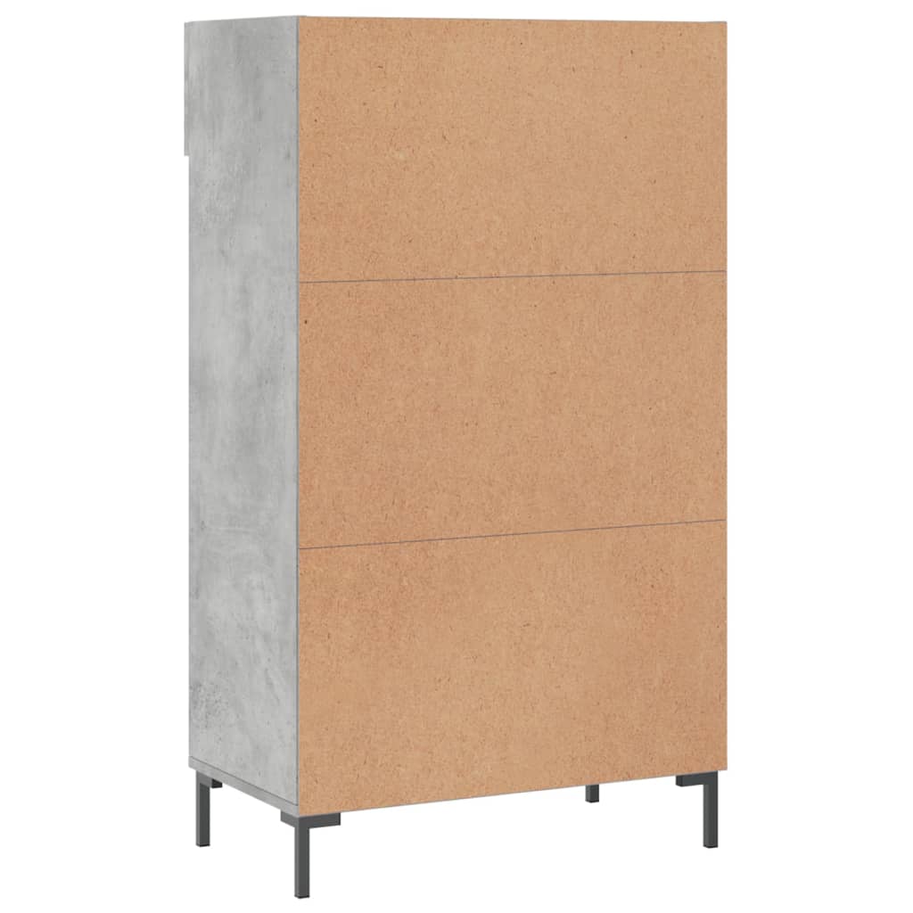 Armoire à chaussures gris béton 60x35x105 cm bois d'ingénierie - XIOS
