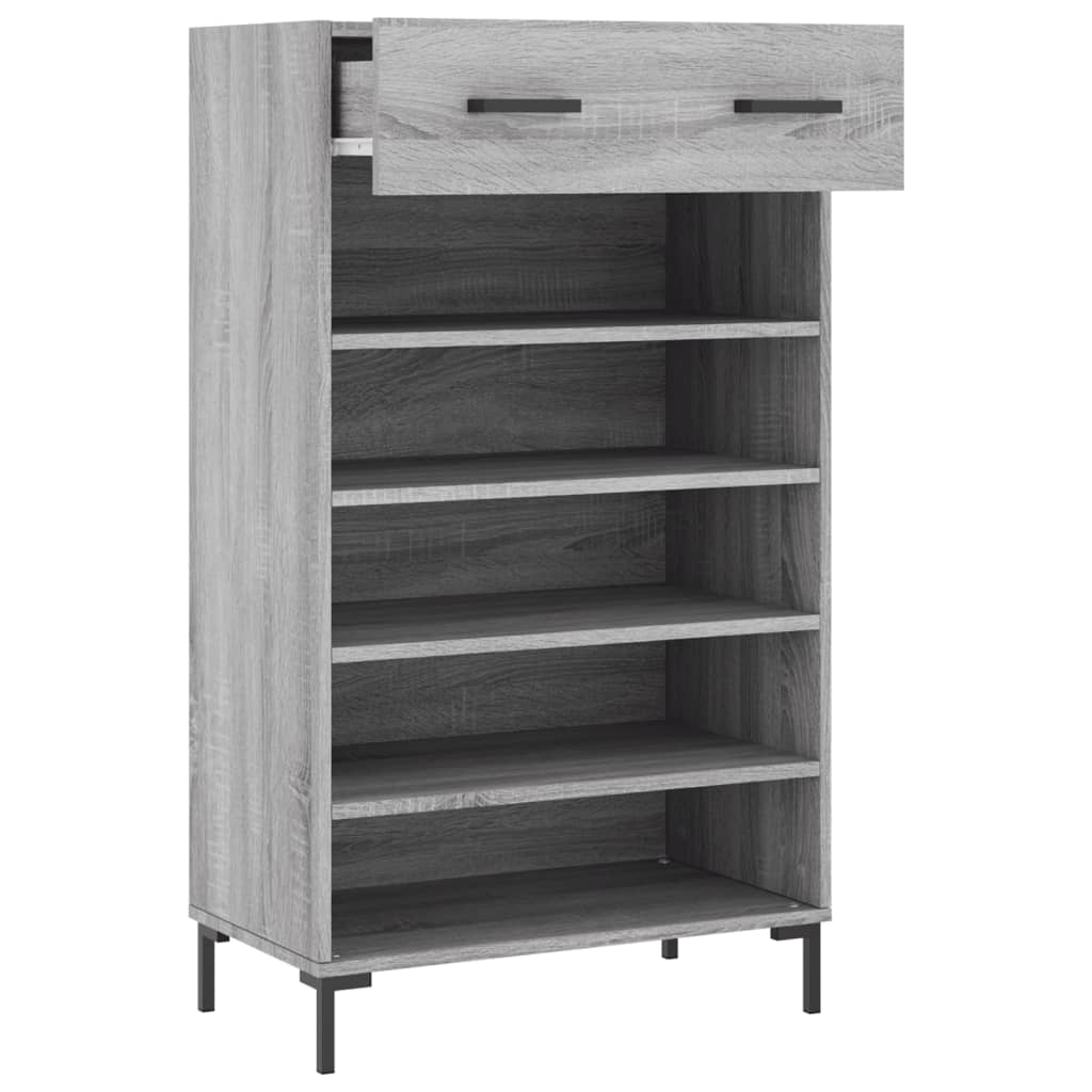Armoire à chaussures sonoma gris 60x35x105 cm bois d'ingénierie Armoires & meubles de rangement vidaXL