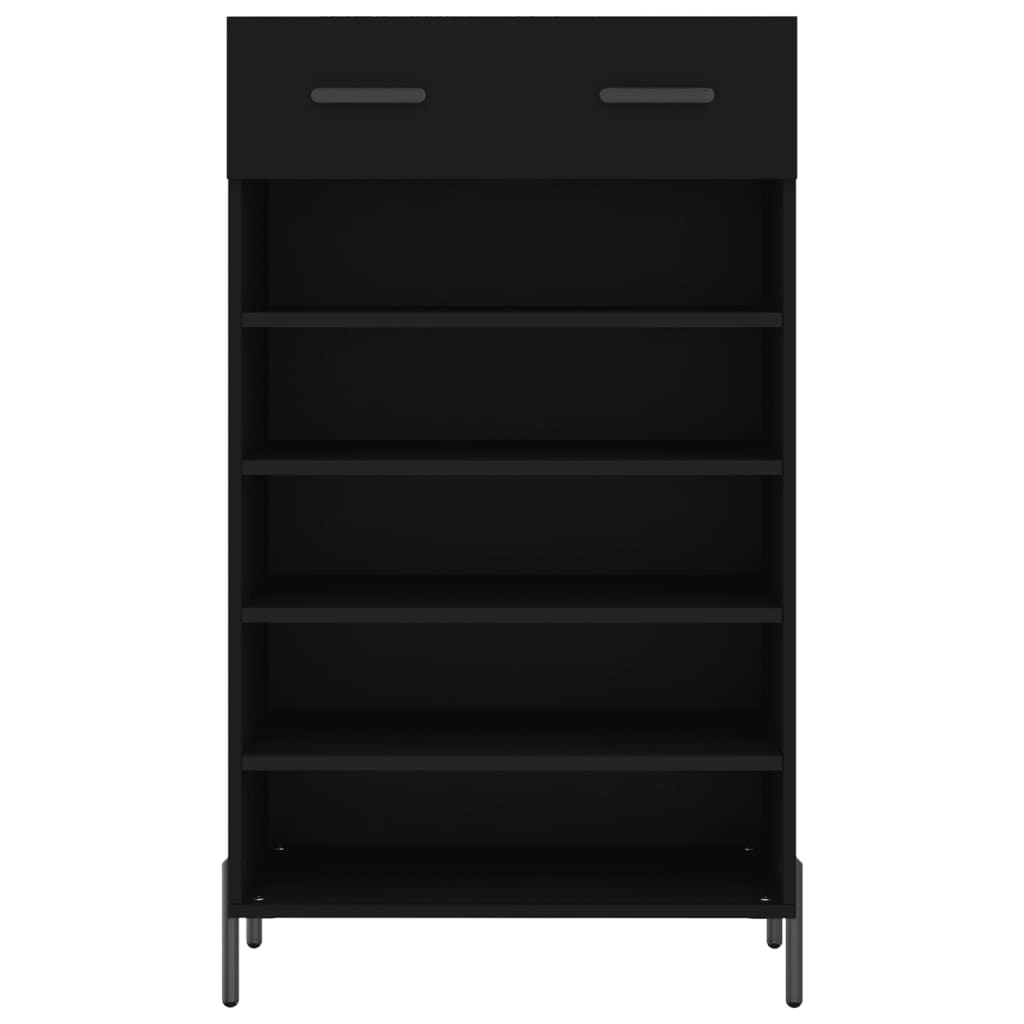 Armoire à chaussures noir 60x35x105 cm bois d'ingénierie - XIOS
