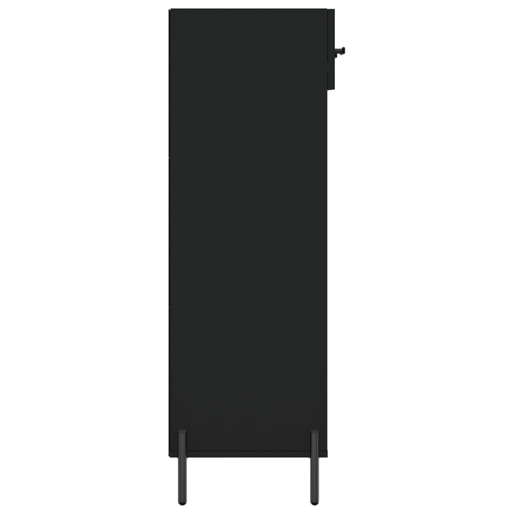 Armoire à chaussures noir 60x35x105 cm bois d'ingénierie - XIOS