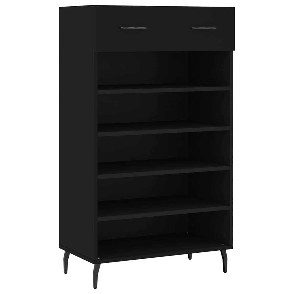 Armoire à chaussures noir 60x35x105 cm bois d'ingénierie - XIOS