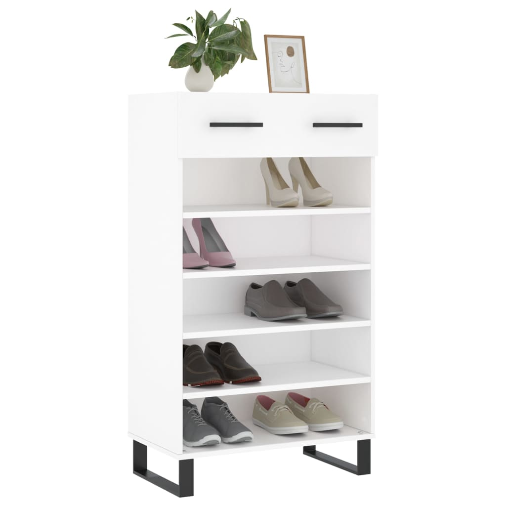 Armoire à chaussures blanc 60x35x105 cm bois d'ingénierie Armoires & meubles de rangement vidaXL