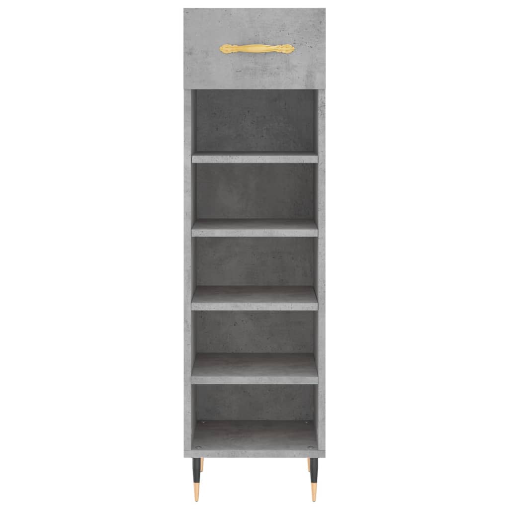 Armoire à chaussures gris béton 30x35x105 cm bois d'ingénierie - XIOS