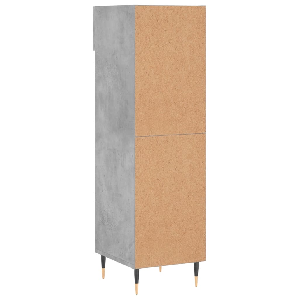Armoire à chaussures gris béton 30x35x105 cm bois d'ingénierie - XIOS