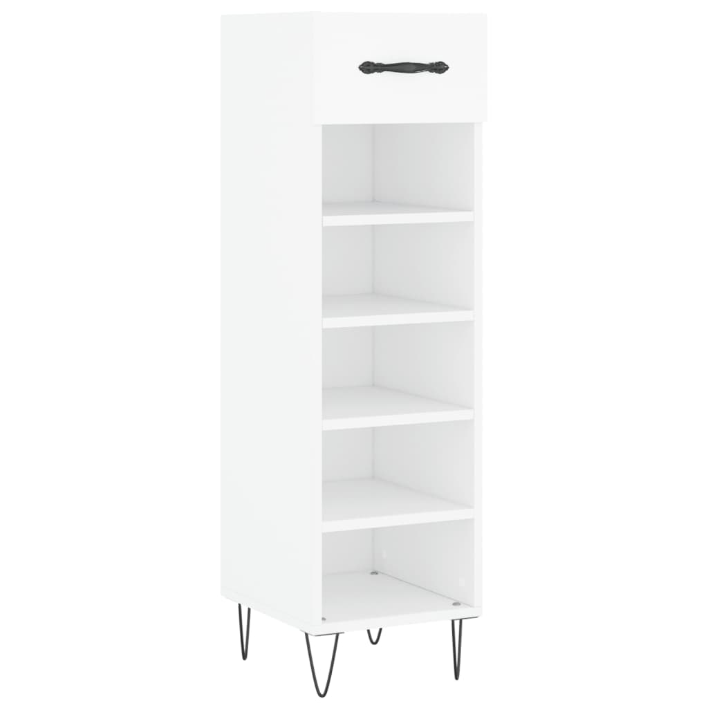 Armoire à chaussures blanc 30x35x105 cm bois d'ingénierie Armoires & meubles de rangement vidaXL