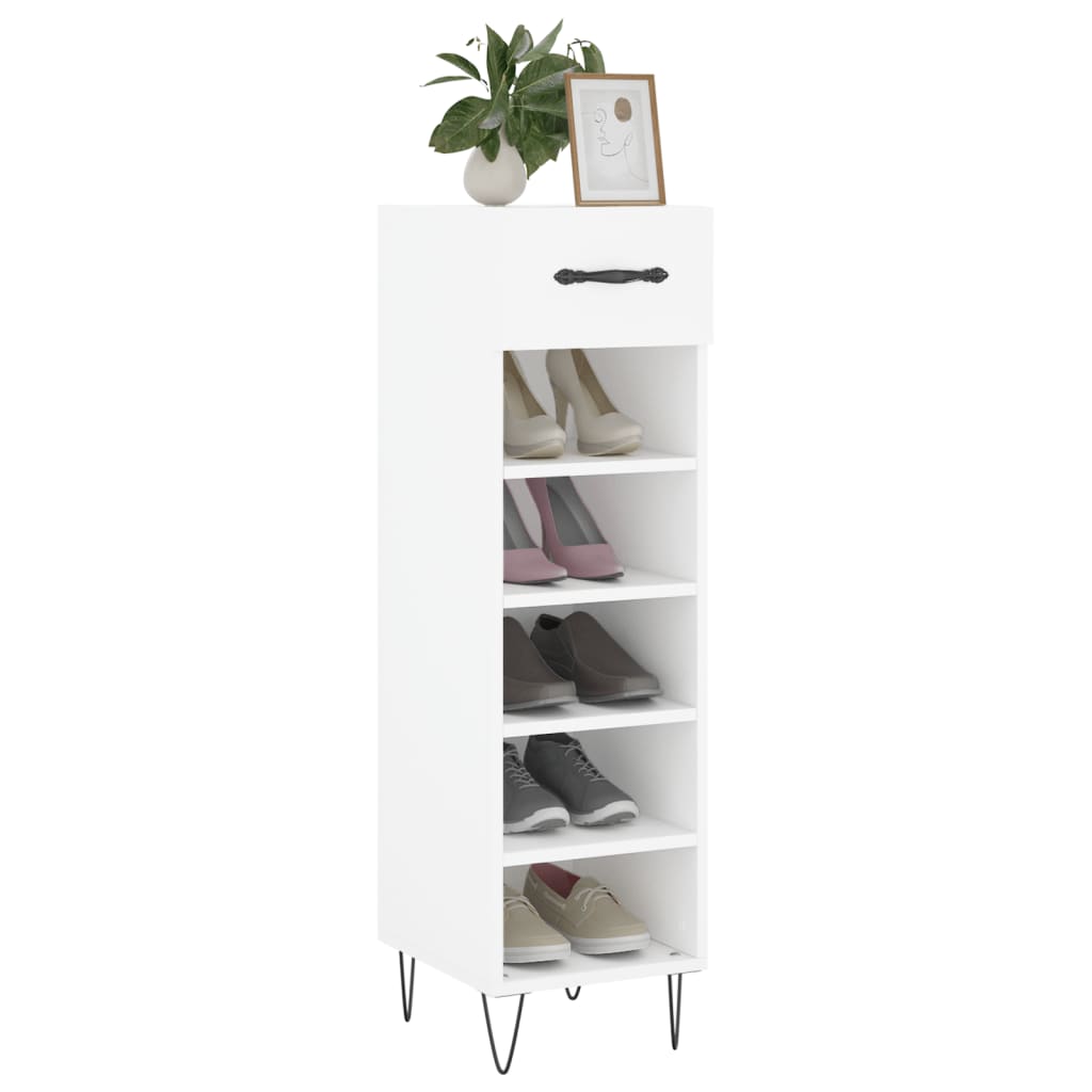 Armoire à chaussures blanc 30x35x105 cm bois d'ingénierie Armoires & meubles de rangement vidaXL