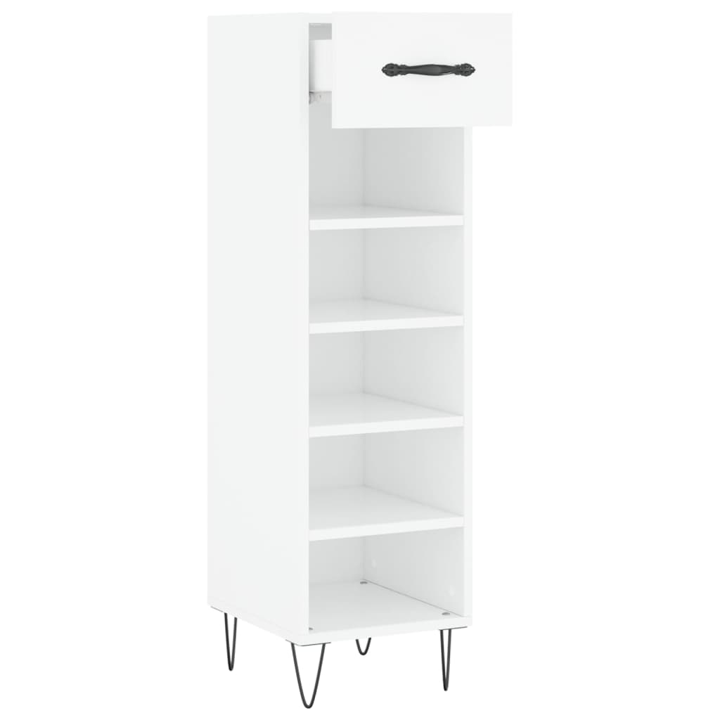 Armoire à chaussures blanc 30x35x105 cm bois d'ingénierie Armoires & meubles de rangement vidaXL