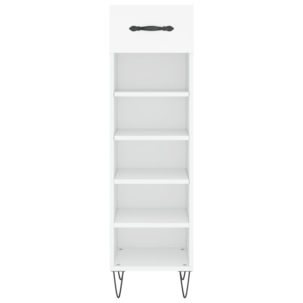 Armoire à chaussures blanc 30x35x105 cm bois d'ingénierie Armoires & meubles de rangement vidaXL