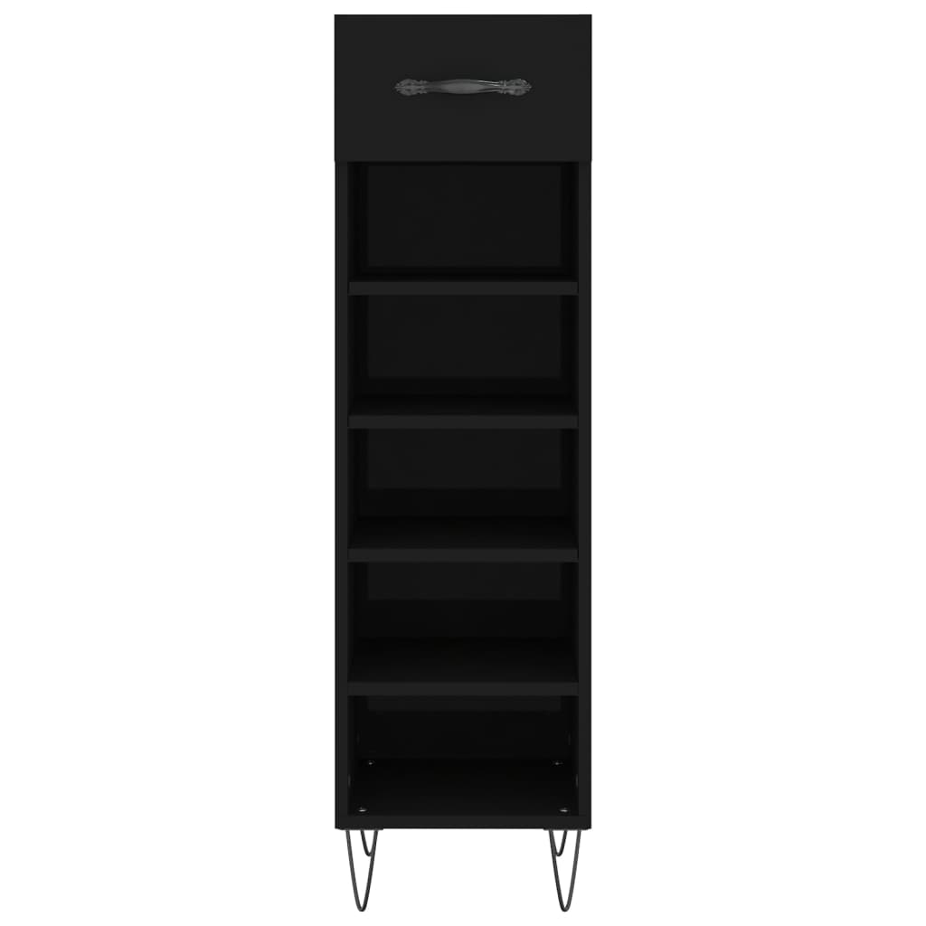 Armoire à chaussures noir 30x35x105 cm bois d'ingénierie - XIOS