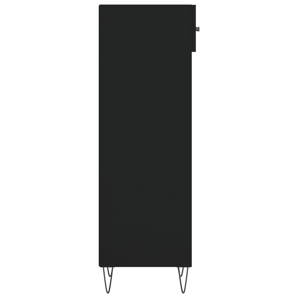 Armoire à chaussures noir 30x35x105 cm bois d'ingénierie - XIOS