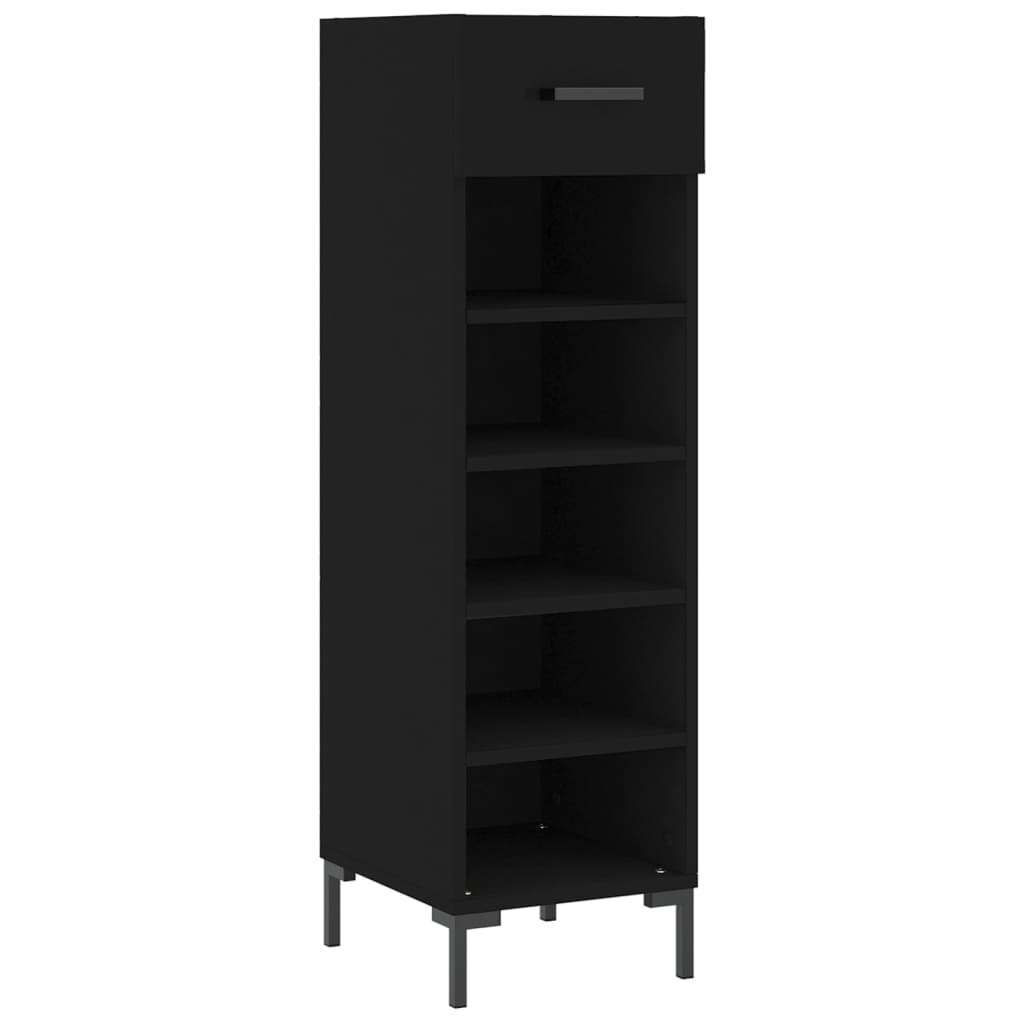 Armoire à chaussures noir 30x35x105 cm bois d'ingénierie Armoires & meubles de rangement vidaXL