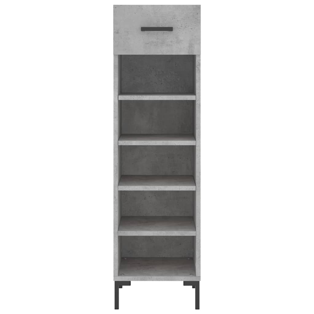 Armoire à chaussures gris béton 30x35x105 cm bois d'ingénierie Armoires & meubles de rangement vidaXL