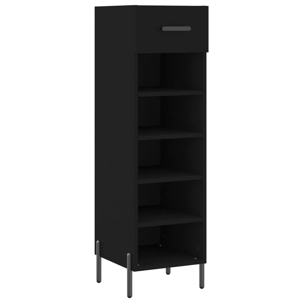 Armoire à chaussures noir 30x35x105 cm bois d'ingénierie - XIOS