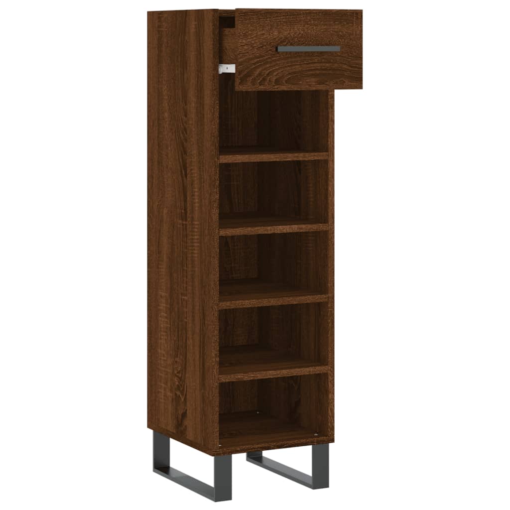 Meuble à chaussures chêne marron 30x35x105 cm bois d'ingénierie Armoires & meubles de rangement vidaXL