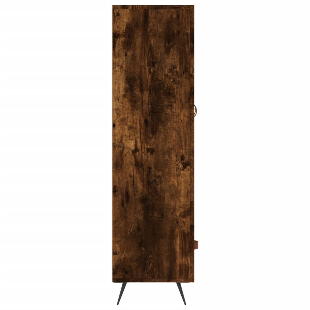 Buffet haut chêne fumé 69,5x31x115 cm bois d'ingénierie - XIOS