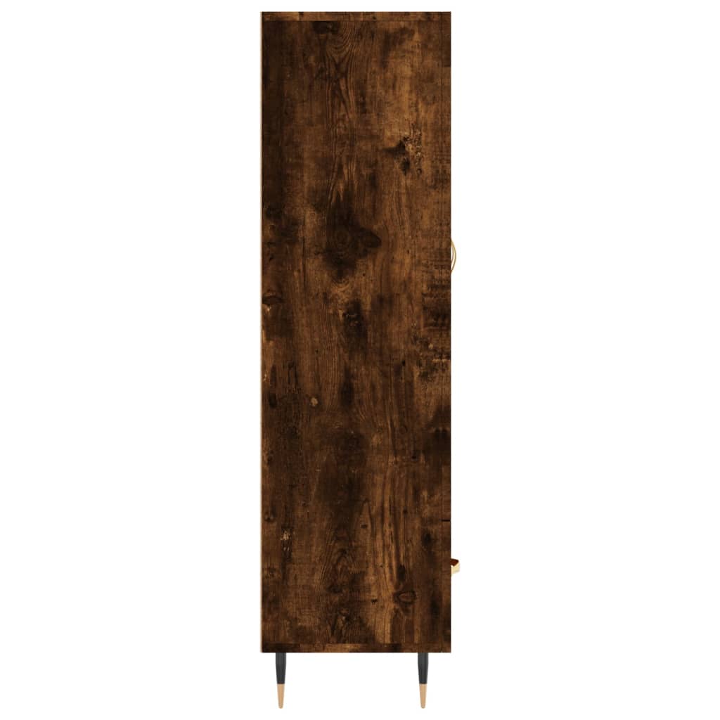 Buffet haut chêne fumé 69,5x31x115 cm bois d'ingénierie - XIOS