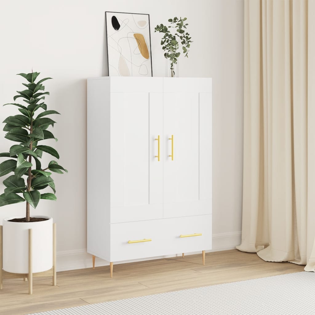 Buffet haut blanc 69,5x31x115 cm bois d'ingénierie - XIOS