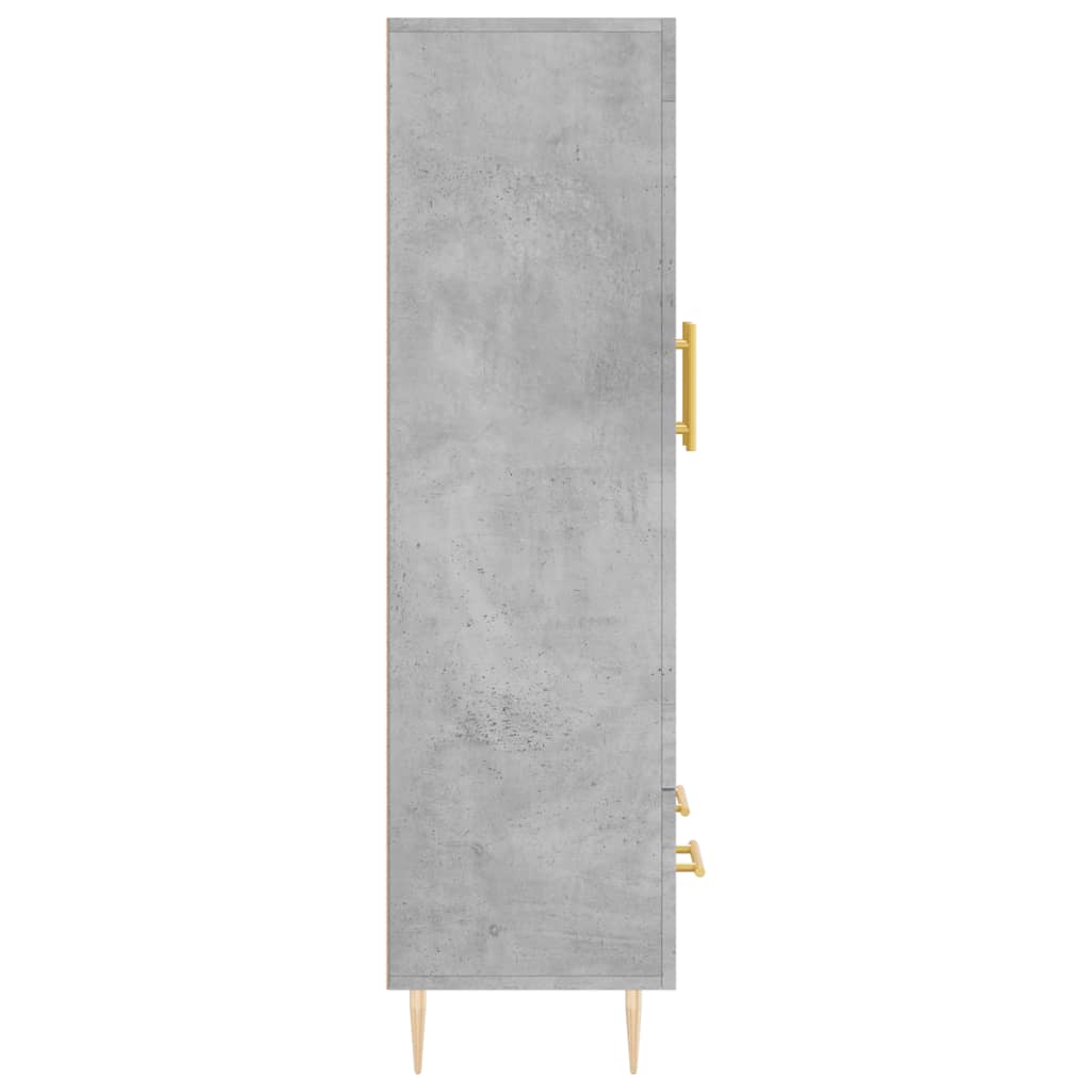 Buffet haut gris béton 69,5x31x115 cm bois d'ingénierie - XIOS