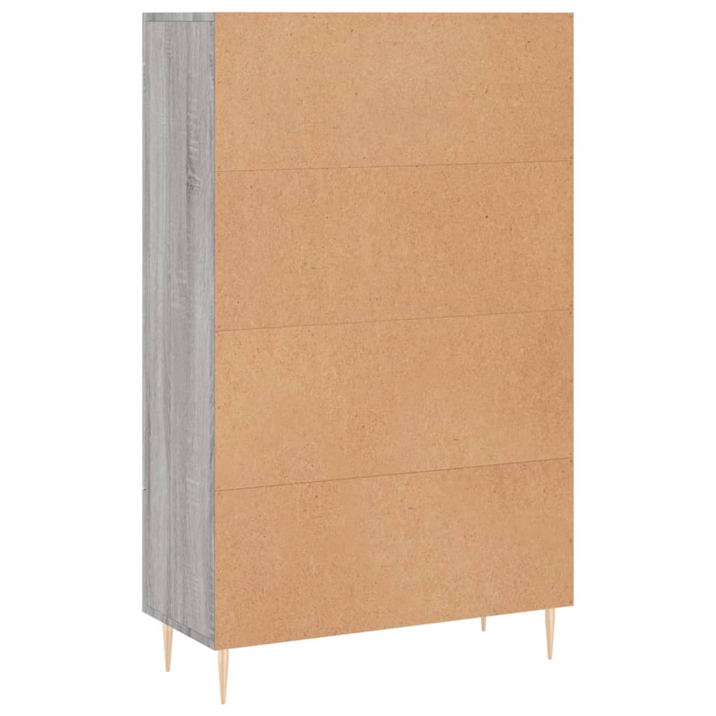 Buffet haut sonoma gris 69,5x31x115 cm bois d'ingénierie - XIOS