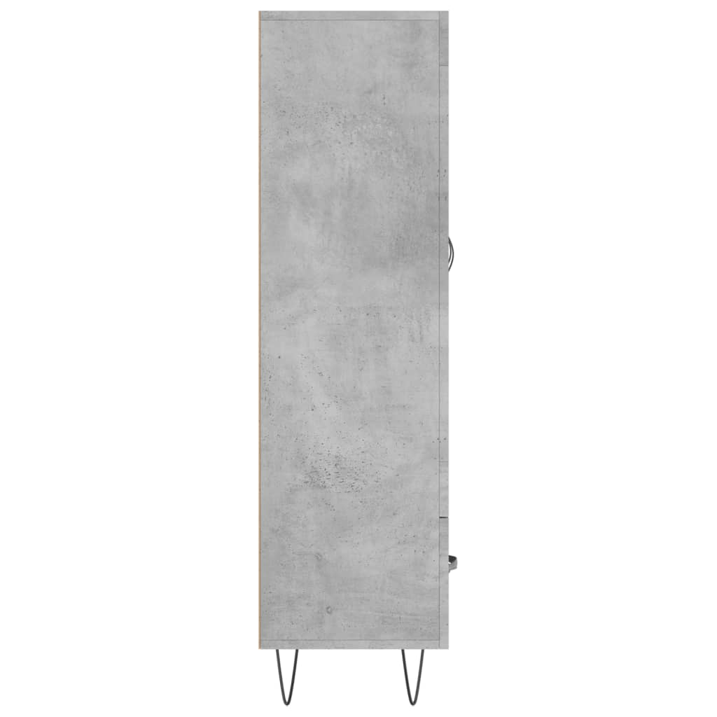 Buffet haut gris béton 69,5x31x115 cm bois d'ingénierie - XIOS