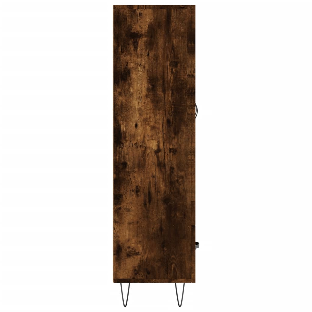 Buffet haut chêne fumé 69,5x31x115 cm bois d'ingénierie - XIOS