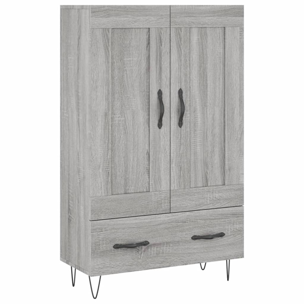 Buffet haut sonoma gris 69,5x31x115 cm bois d'ingénierie - XIOS