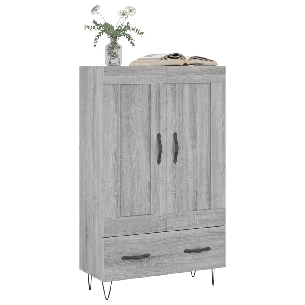 Buffet haut sonoma gris 69,5x31x115 cm bois d'ingénierie - XIOS