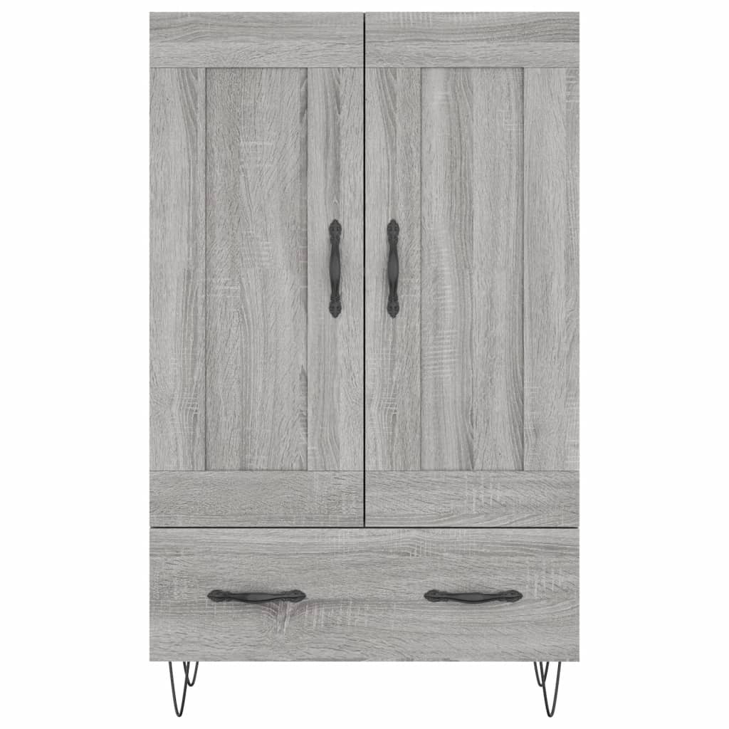 Buffet haut sonoma gris 69,5x31x115 cm bois d'ingénierie - XIOS