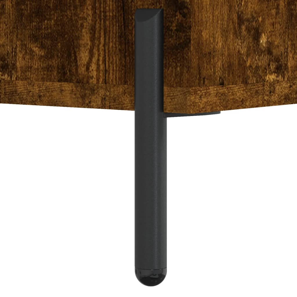Buffet haut chêne fumé 69,5x31x115 cm bois d'ingénierie - XIOS