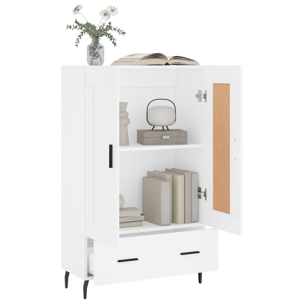 Buffet haut blanc 69,5x31x115 cm bois d'ingénierie - XIOS