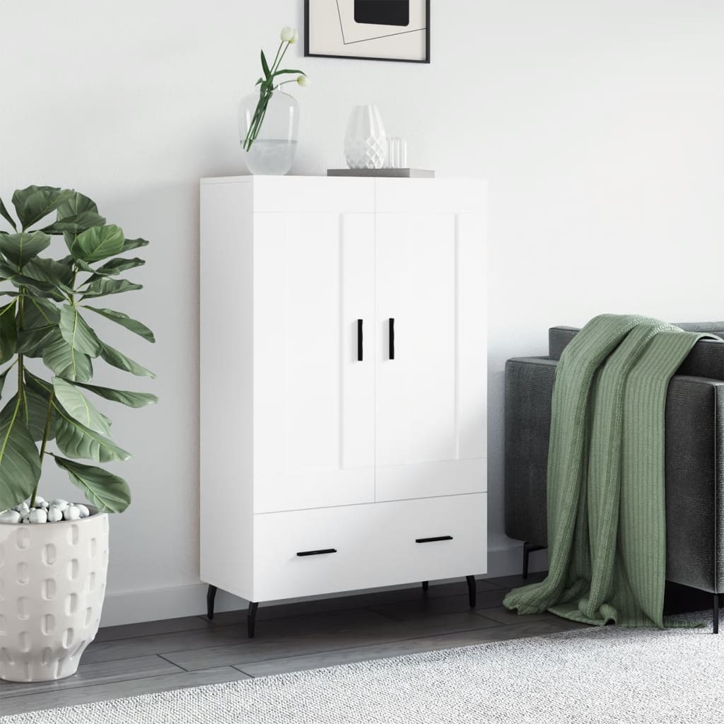 Buffet haut blanc 69,5x31x115 cm bois d'ingénierie - XIOS