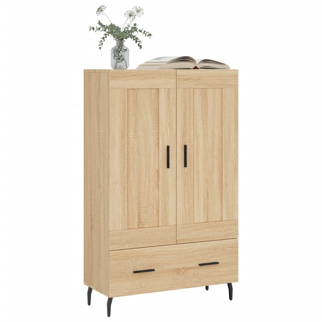 Buffet haut chêne sonoma 69,5x31x115 cm bois d'ingénierie - XIOS