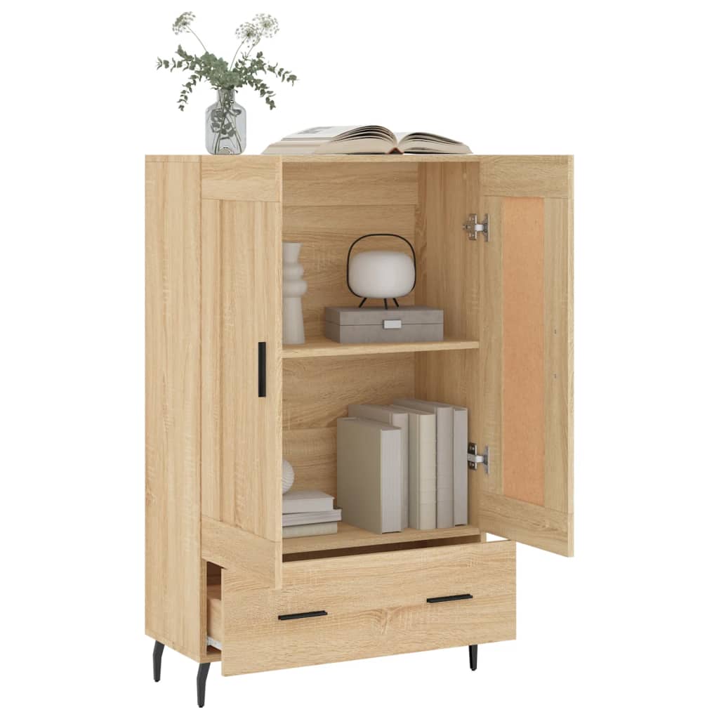 Buffet haut chêne sonoma 69,5x31x115 cm bois d'ingénierie - XIOS