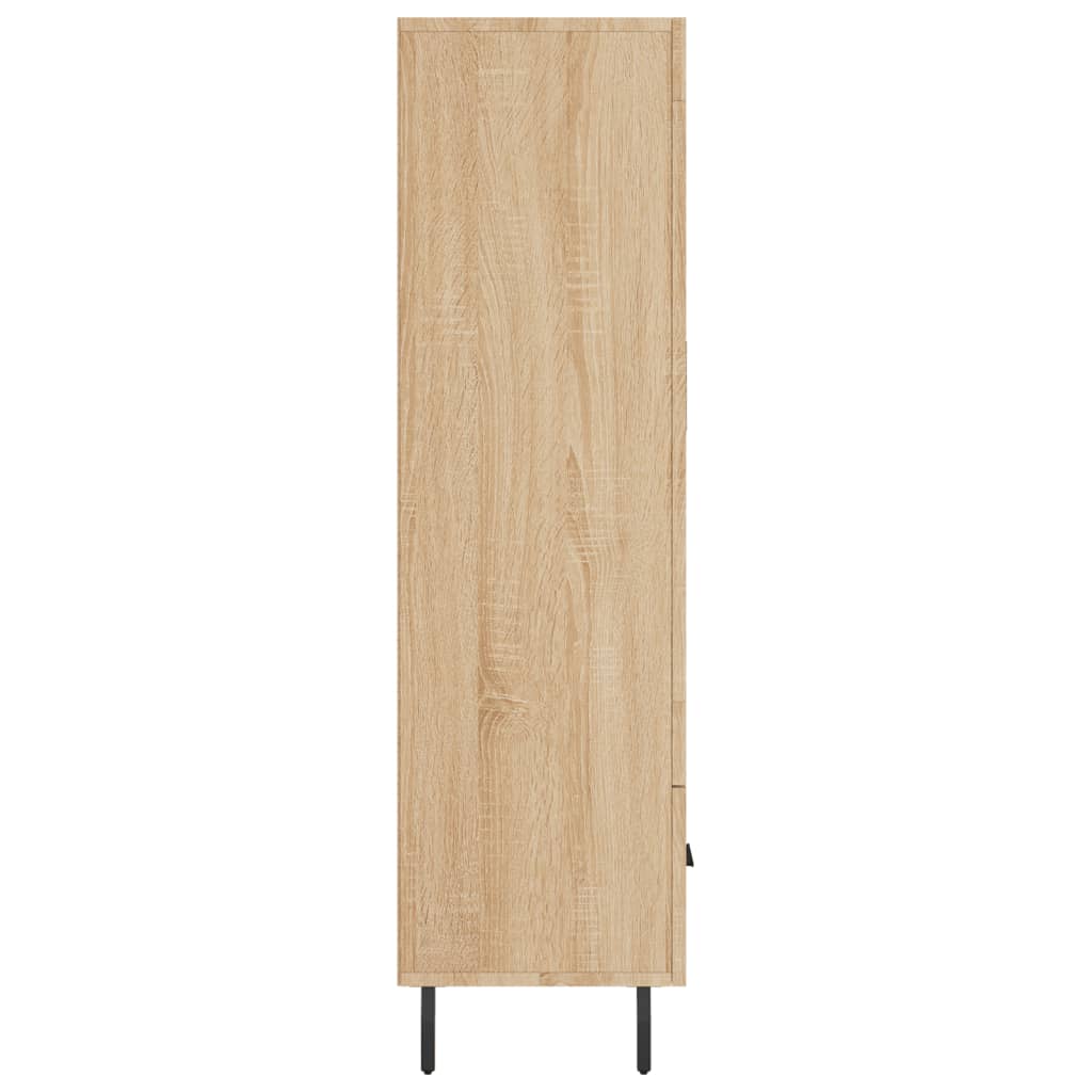 Buffet haut chêne sonoma 69,5x31x115 cm bois d'ingénierie - XIOS