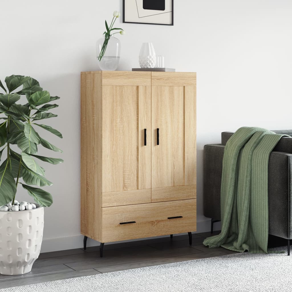 Buffet haut chêne sonoma 69,5x31x115 cm bois d'ingénierie - XIOS