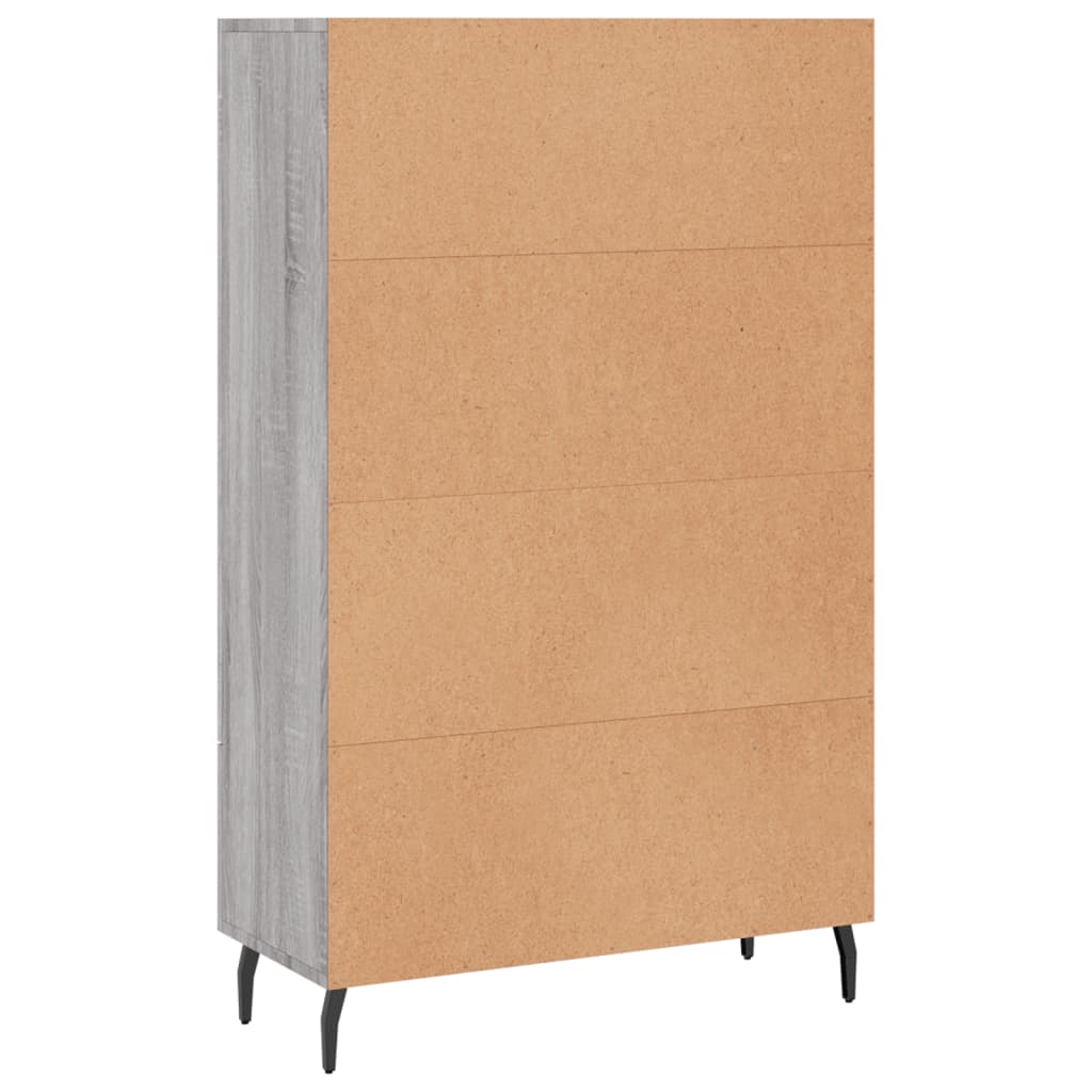 Buffet haut sonoma gris 69,5x31x115 cm bois d'ingénierie - XIOS