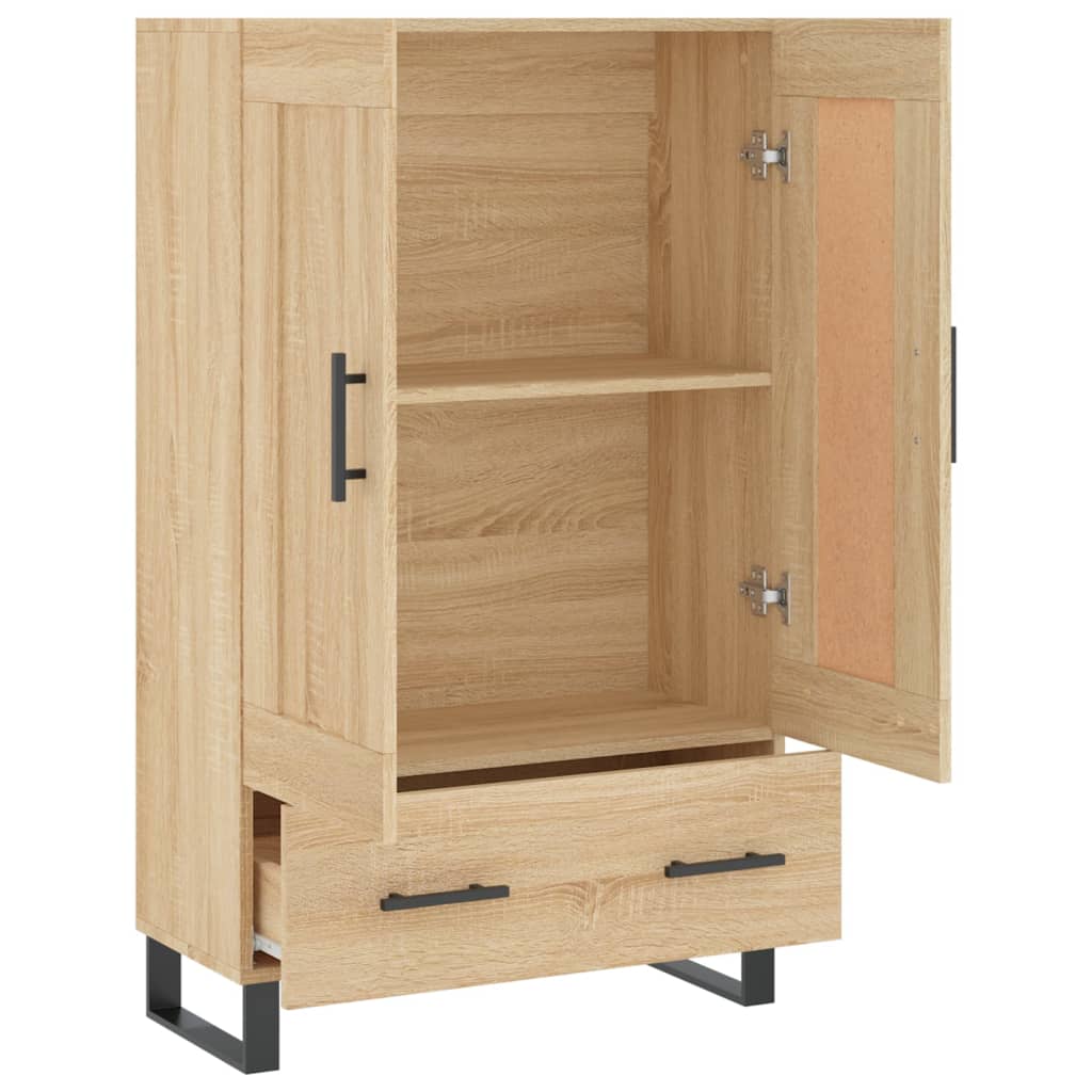 Buffet haut chêne sonoma 69,5x31x115 cm bois d'ingénierie - XIOS