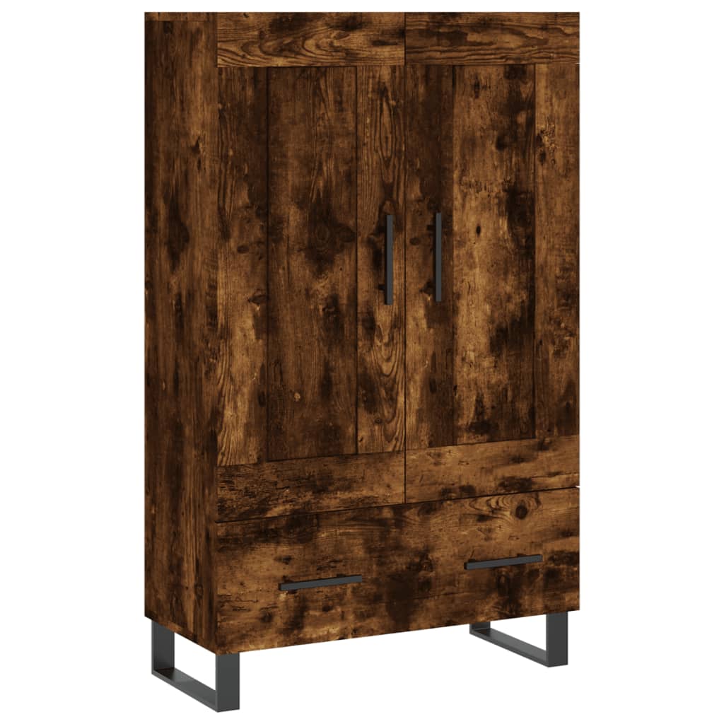 Buffet haut chêne fumé 69,5x31x115 cm bois d'ingénierie - XIOS