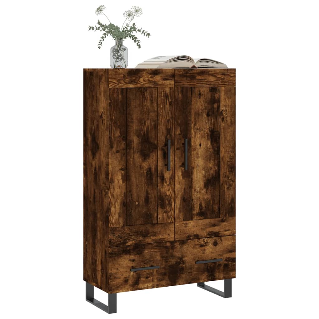 Buffet haut chêne fumé 69,5x31x115 cm bois d'ingénierie - XIOS