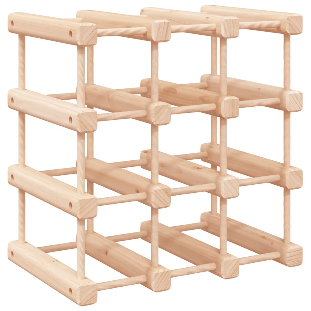 Casier à vin pour 12 bouteilles 36x23x36 cm bois massif de pin - XIOS