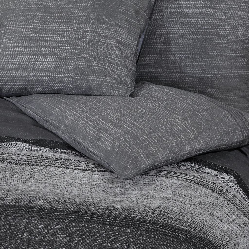 Ensemble de housse de couette gris foncé 260x220 cm Coton Housses de couette vidaXL