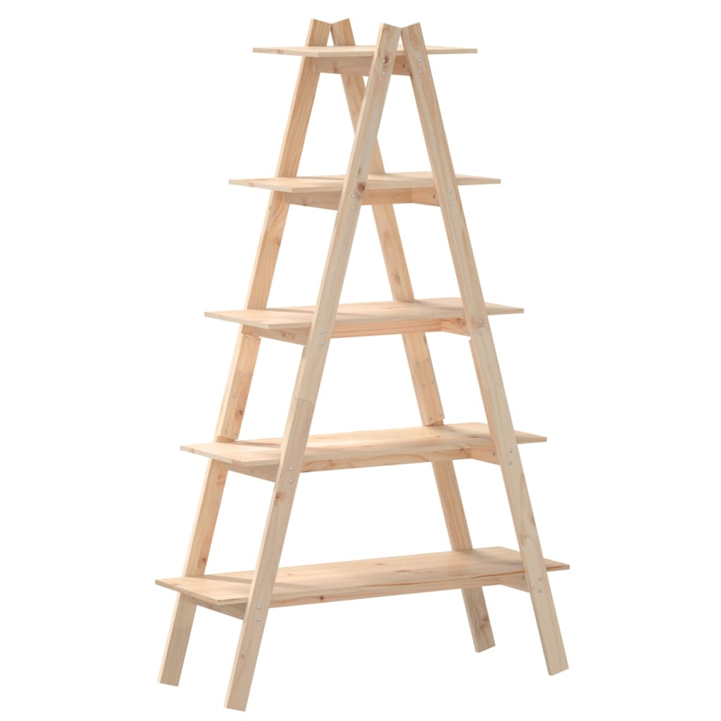 Étagère 5 niveaux en forme de A 110x40x180,5 cm bois pin massif - XIOS