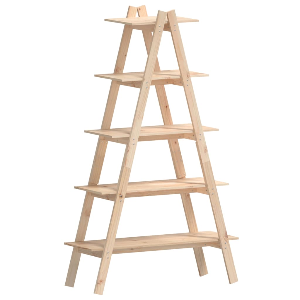 Étagère 5 niveaux en forme de A 110x40x180,5 cm bois pin massif - XIOS