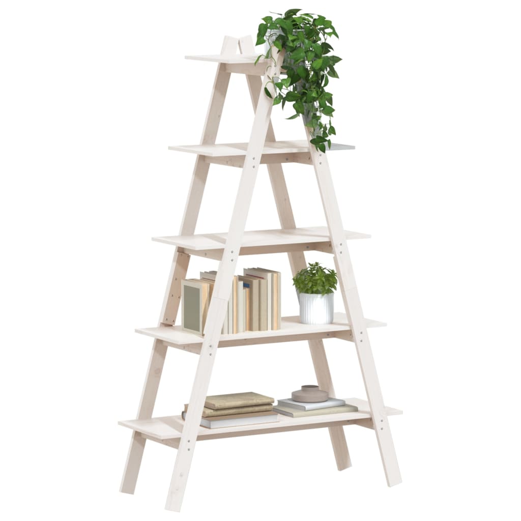 Étagère 5 niveaux en forme de A 110x40x180,5 cm bois pin massif - XIOS
