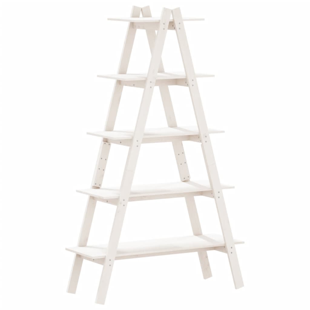 Étagère 5 niveaux en forme de A 110x40x180,5 cm bois pin massif - XIOS