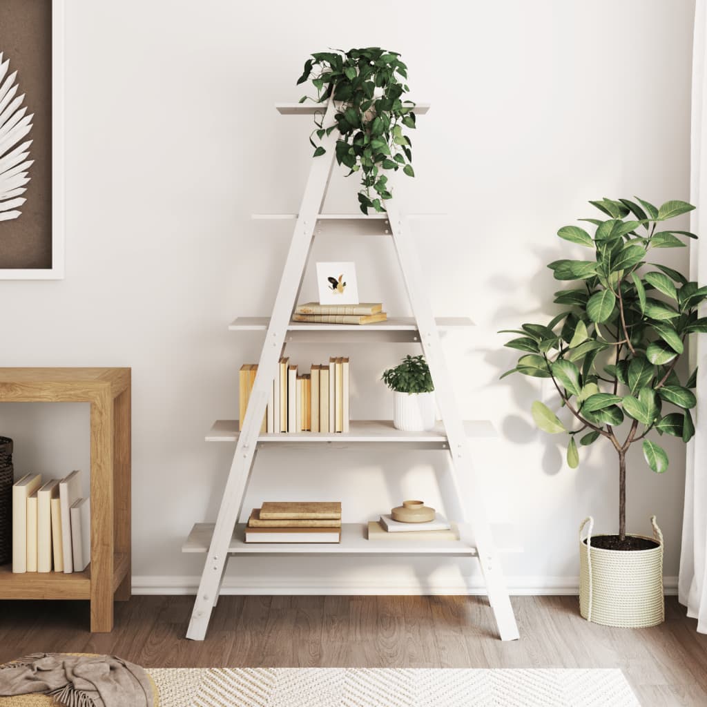 Étagère 5 niveaux en forme de A 110x40x180,5 cm bois pin massif - XIOS