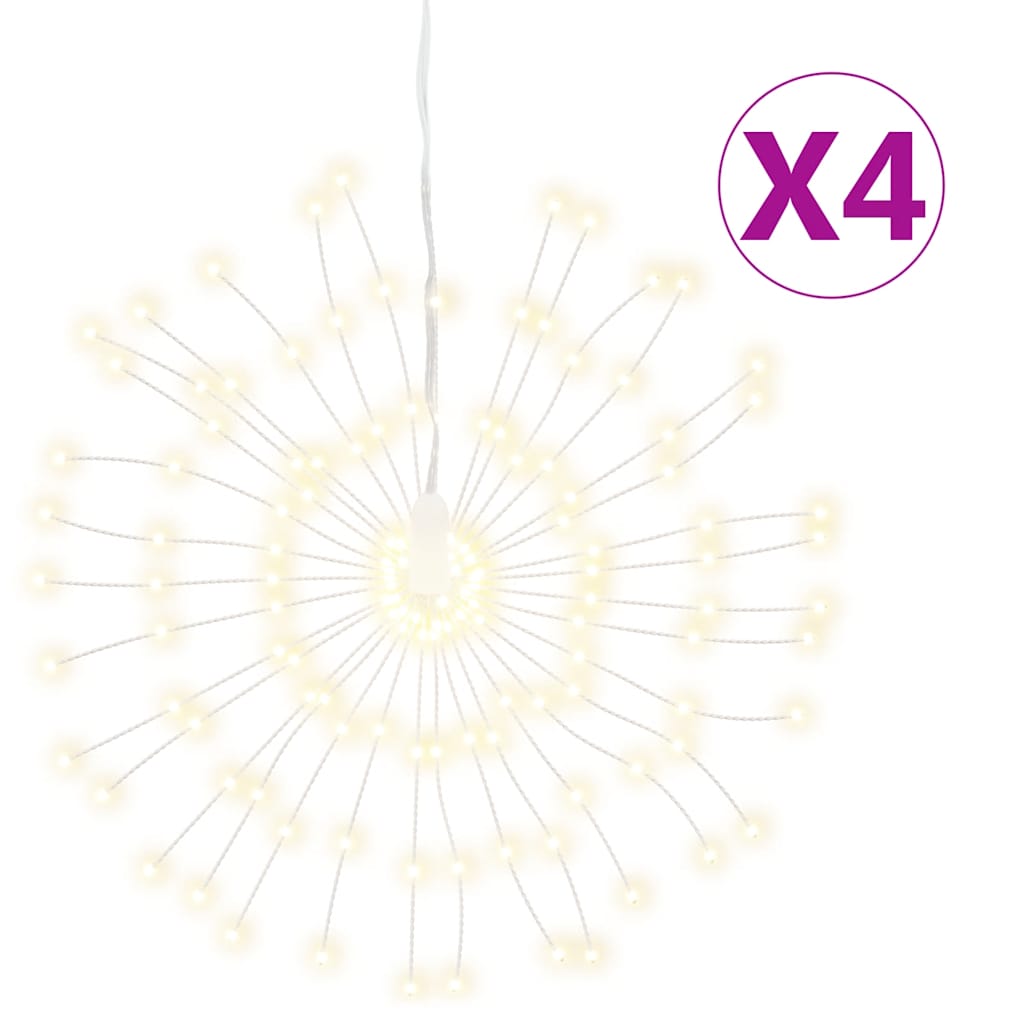 Étoile rayonnante de Noël 140 LED 4 pcs blanc chaud 17 cm - XIOS